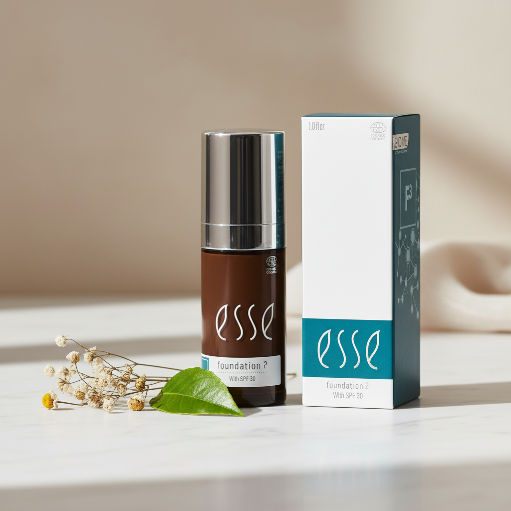 FOUNDATION 2 (F1), Esse Skincare, mikrobiomvennlig dekning for sensitiv hud.