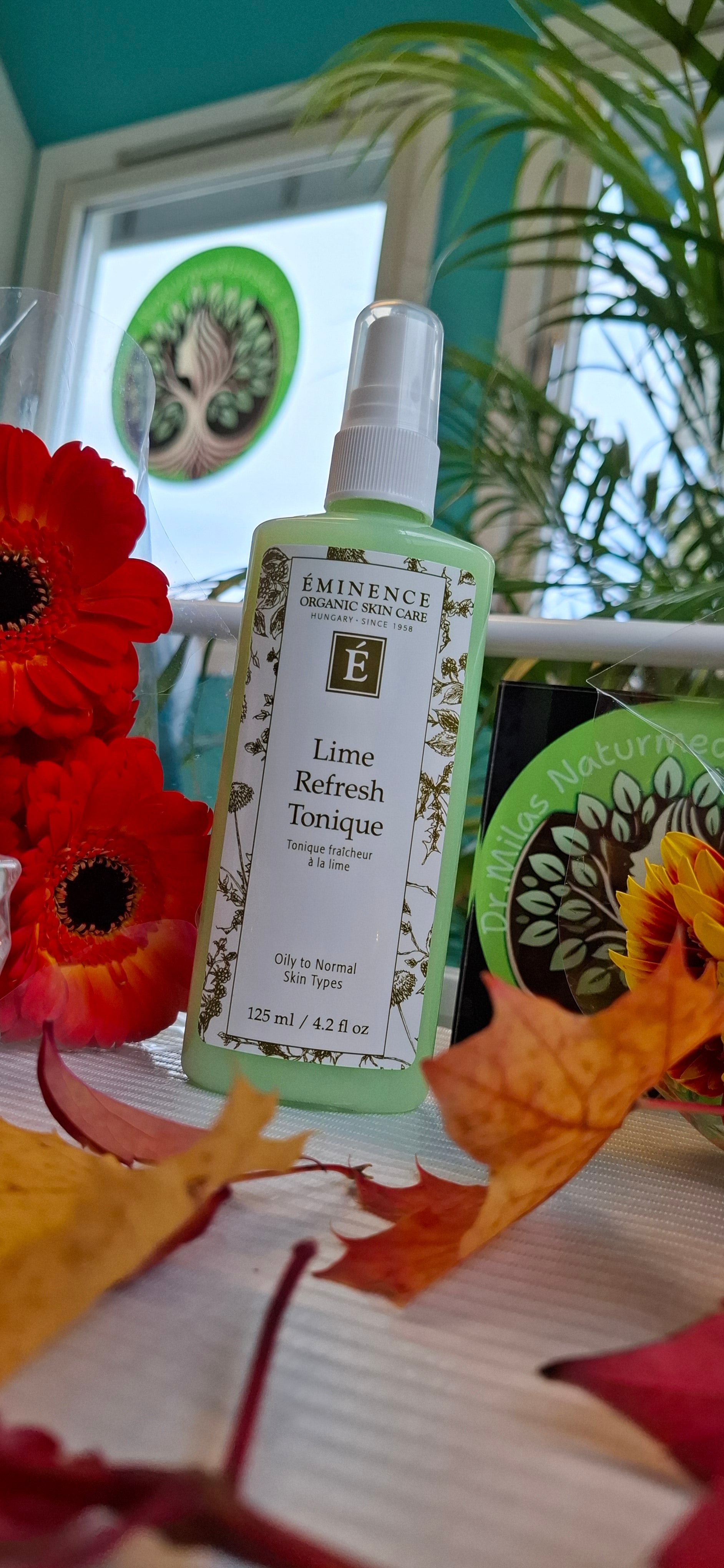 LIME REFRESH TONIQUE.   En oppfriskende ansiktsmist for kombinasjonshud, fet hud og ved akne. (Eminense Organics Skincare)