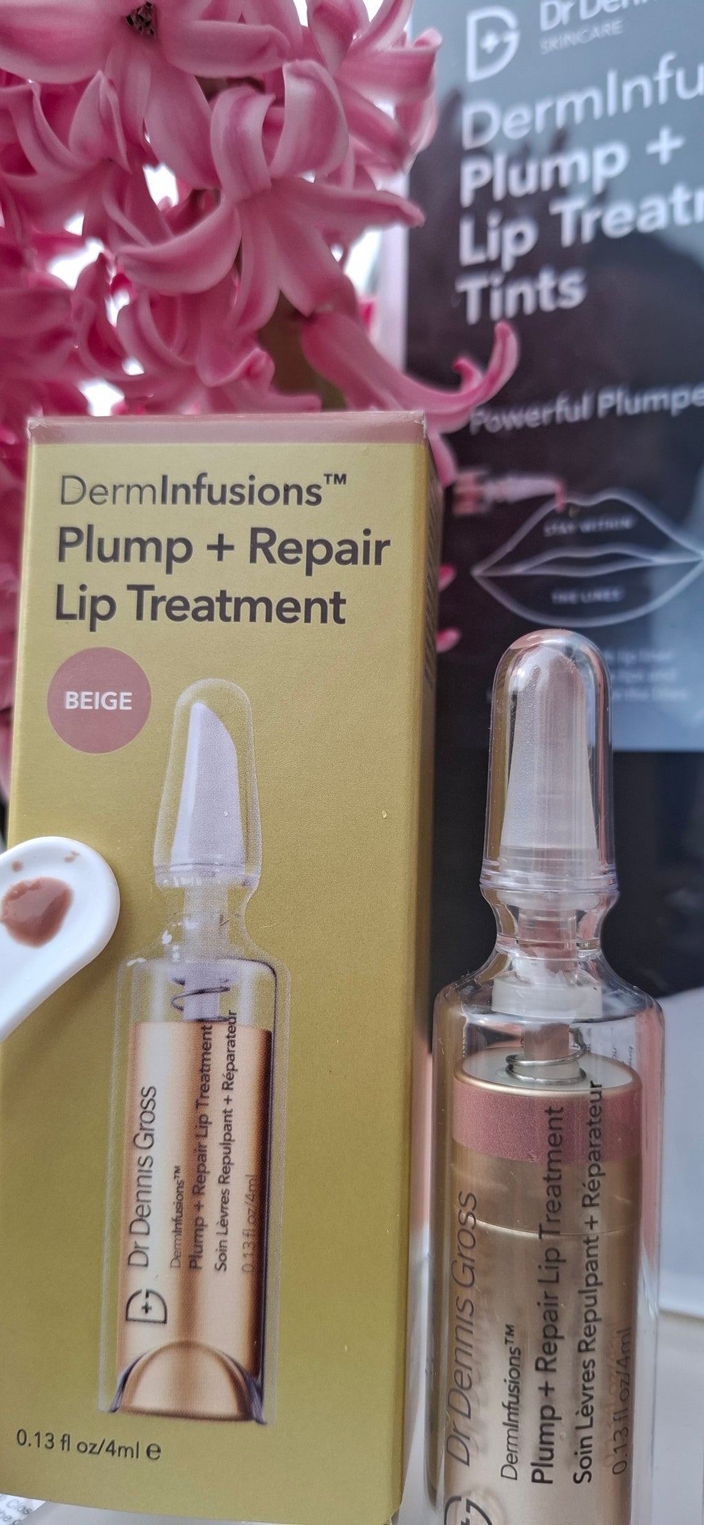 Derminfusions Plump + Repair Lip Treatment Tints. BEIGE. Dr Dennis Gross.