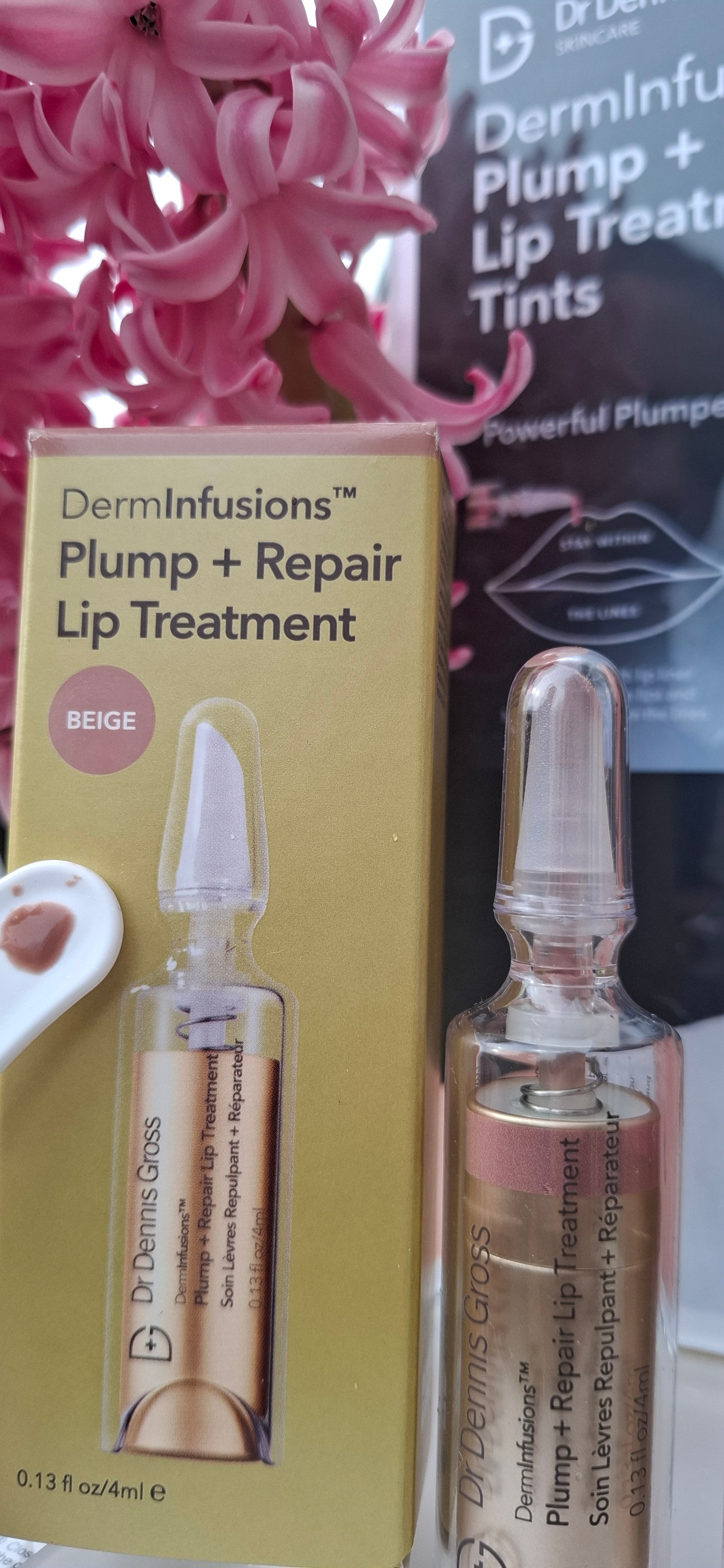 Derminfusions Plump + Repair Lip Treatment Tints. BEIGE. Dr Dennis Gross.
