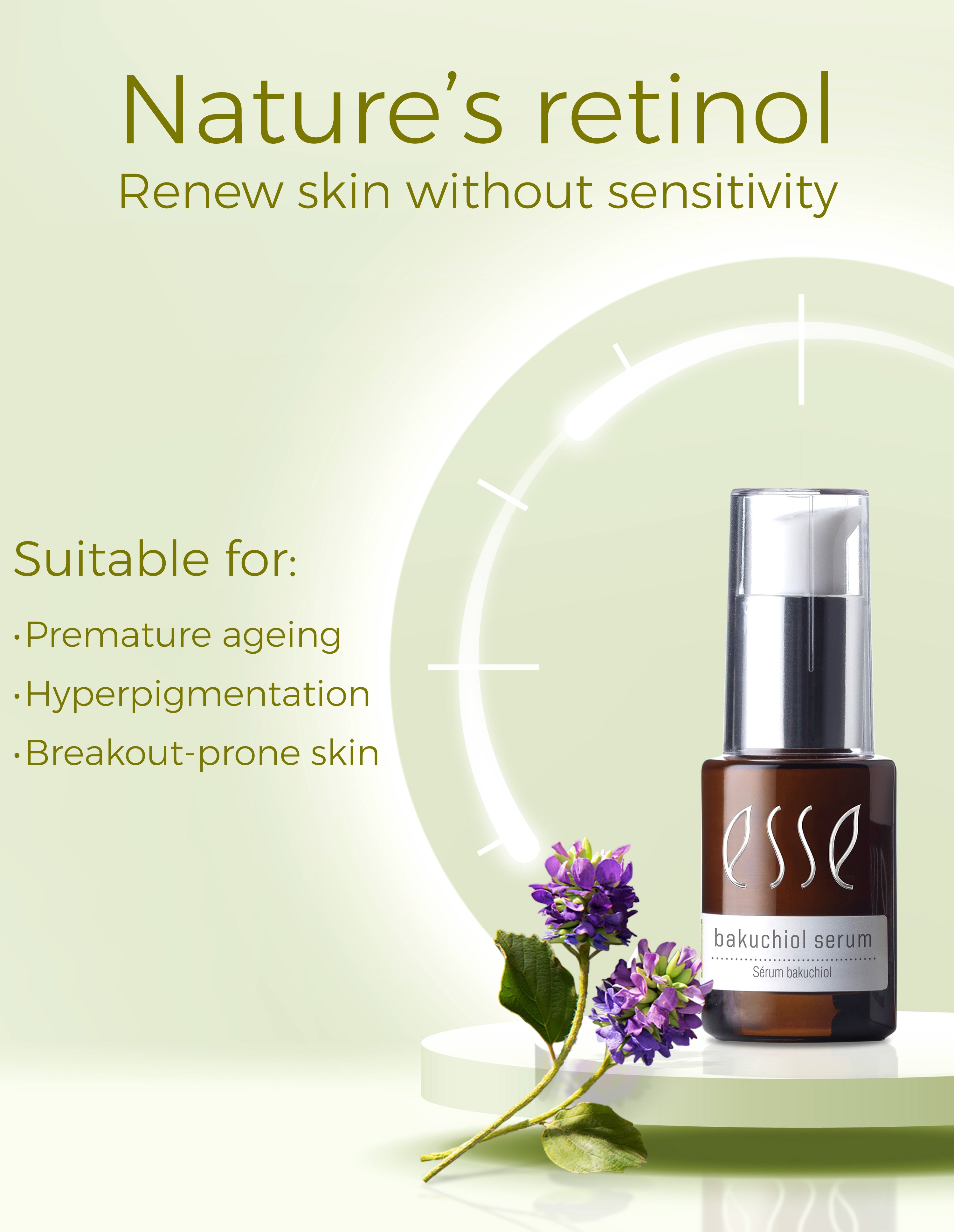 BAKUCHIOL SERUM (R18), Esse Skincare, Forny huden uten sensitivitet.