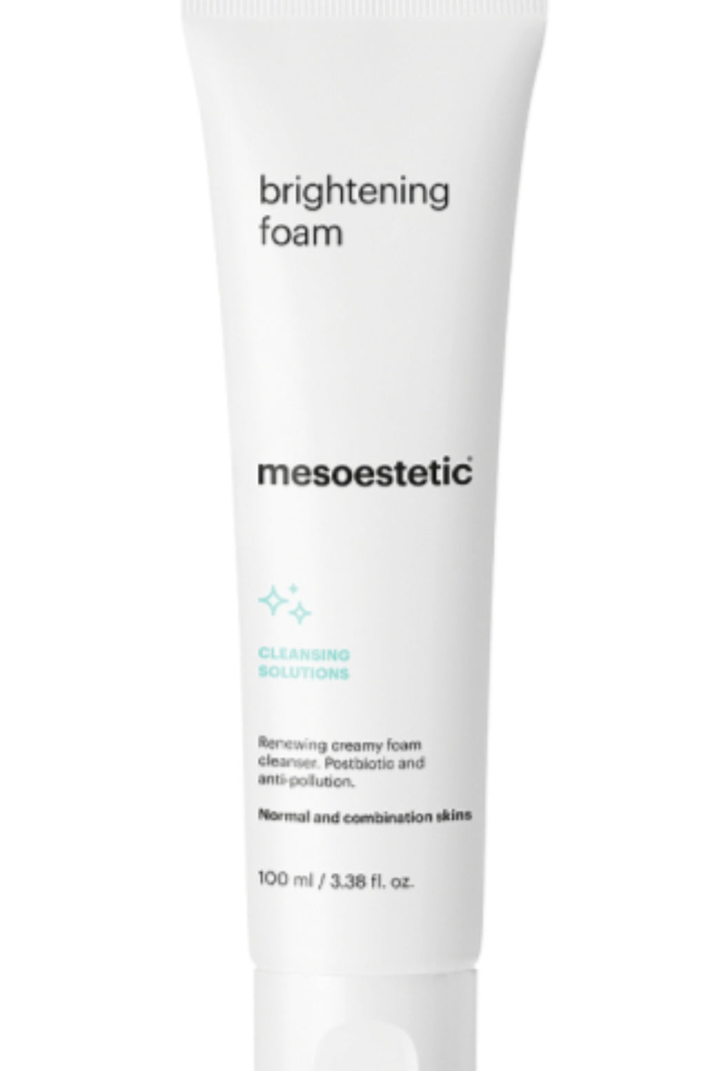 BRIGHTENING FOAM, cleansing solution. Creamy cleansing foam with AHA’s. (Mesoestetic)