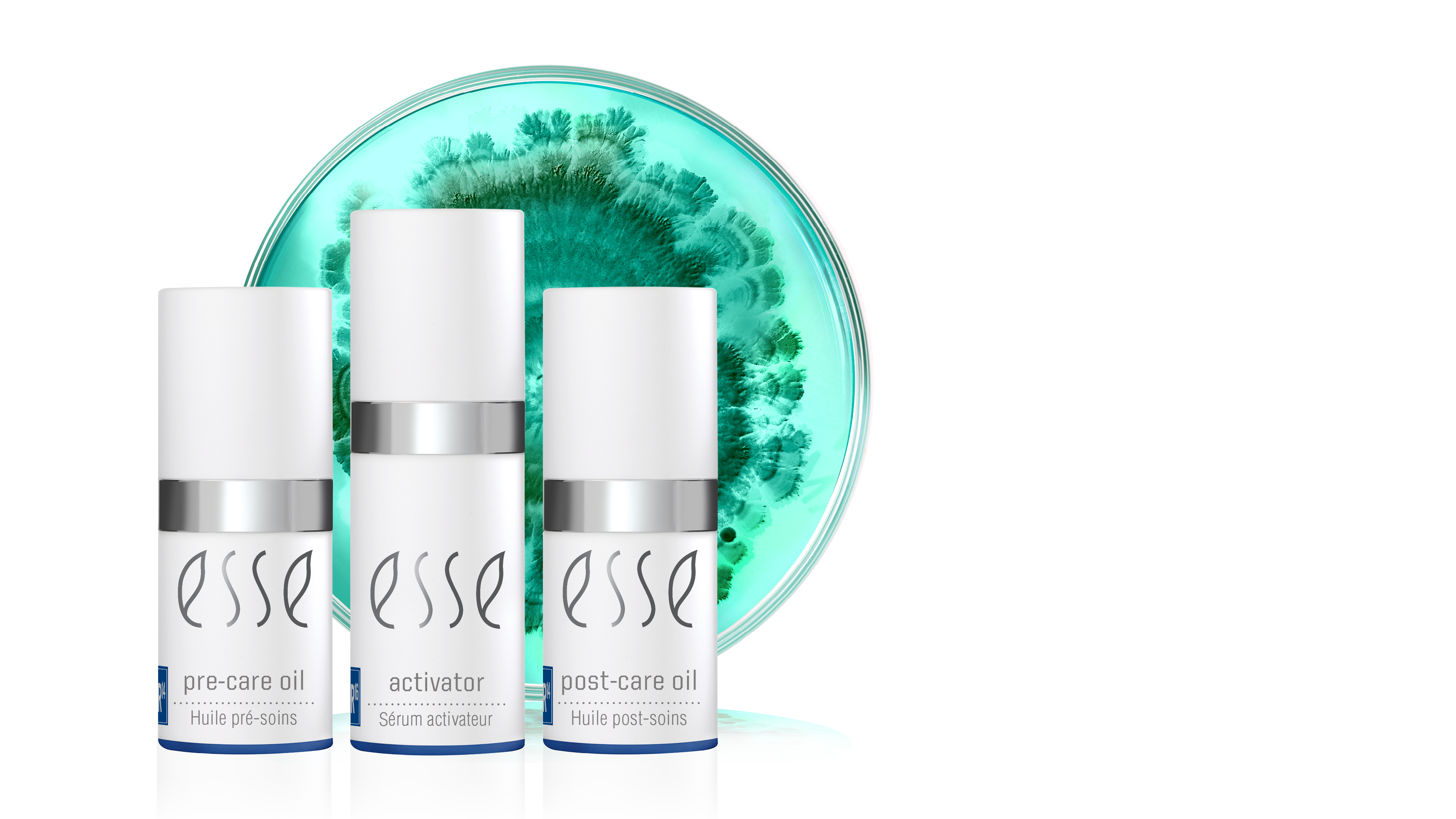 PRE- og POST-Care Oil + Activator, Esse Aesthetic – Profesjonell forberedelse og etterpleie